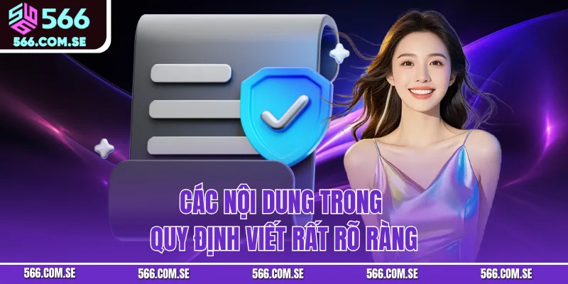 Các nội dung trong quy định viết rất rõ ràng